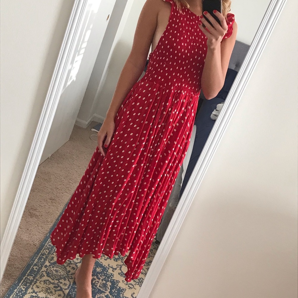 NWT free people butterfly dress midi/maxi